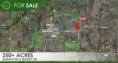 BLEDSOE RD & MASSEY RD, Gunter, TX for sale Aerial- Image 1 of 10