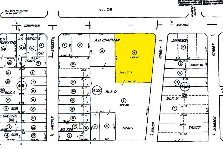 1110 E Chapman Ave, Orange, CA for rent - Plat Map - Image 2 of 7