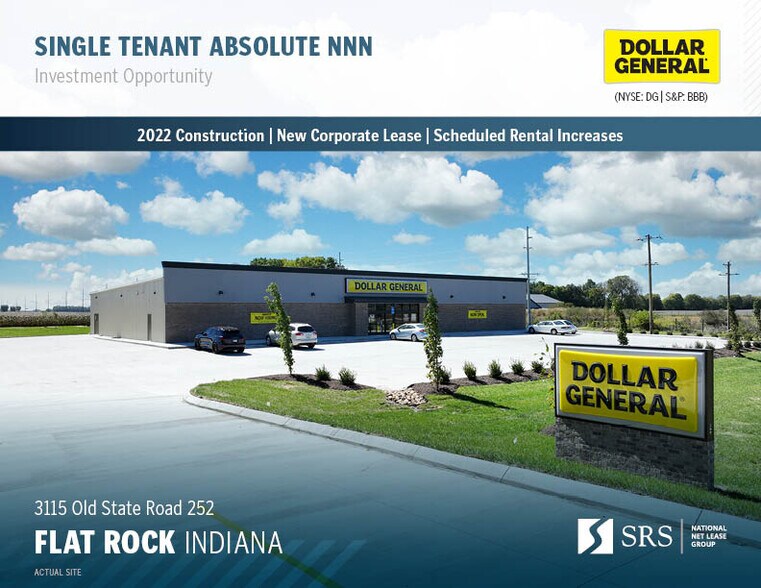 3115 W Old State Road 252, Flat Rock 47234 Dollar General New 15yr