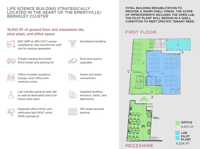 6200 Hollis St, Emeryville, CA for rent - Floor Plan - Image 2 of 4