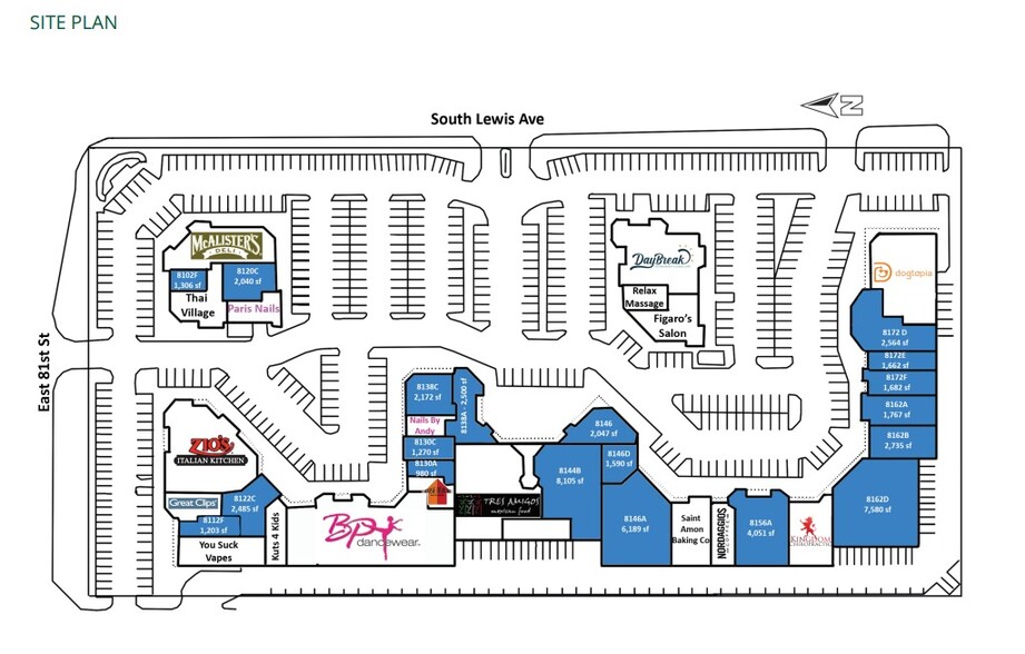 8138 S Lewis Ave, Tulsa, OK for rent - Site Plan - Image 2 of 5