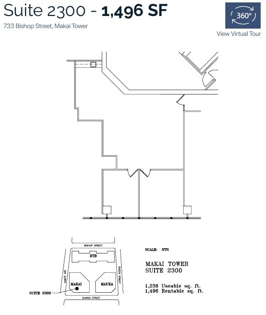 733 Bishop St, Honolulu, HI to rent Floor Plan- Image 1 of 1