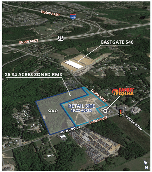 Poole Road & Hodge Rd, Knightdale, NC for sale - Building Photo - Image 1 of 1