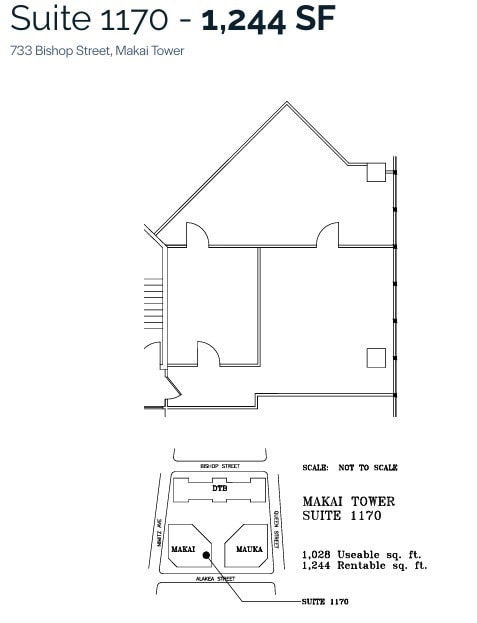 733 Bishop St, Honolulu, HI to rent Floor Plan- Image 1 of 1