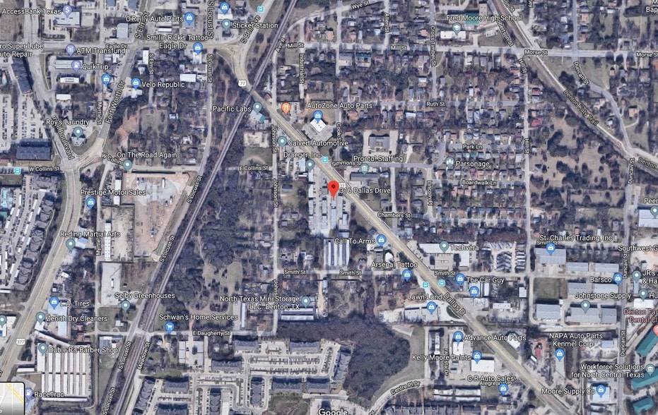 316 Dallas Dr, Denton, TX to rent - Aerial - Image 2 of 2