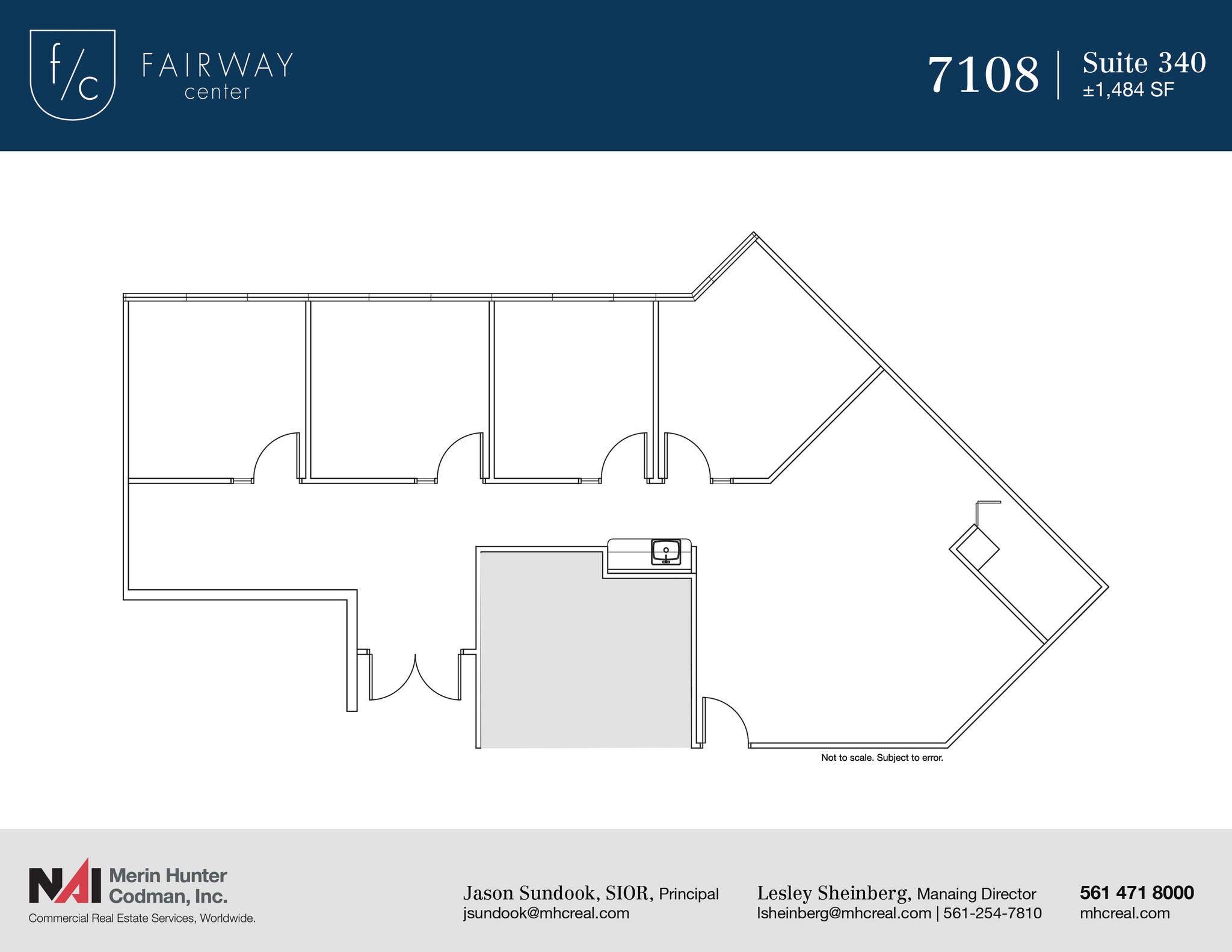 7108-7121 Fairway Dr, Palm Beach Gardens, FL to rent Floor Plan- Image 1 of 6