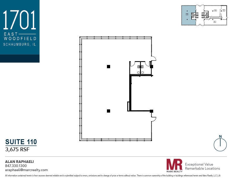 1701 E Woodfield Rd, Schaumburg, IL to rent Floor Plan- Image 1 of 4