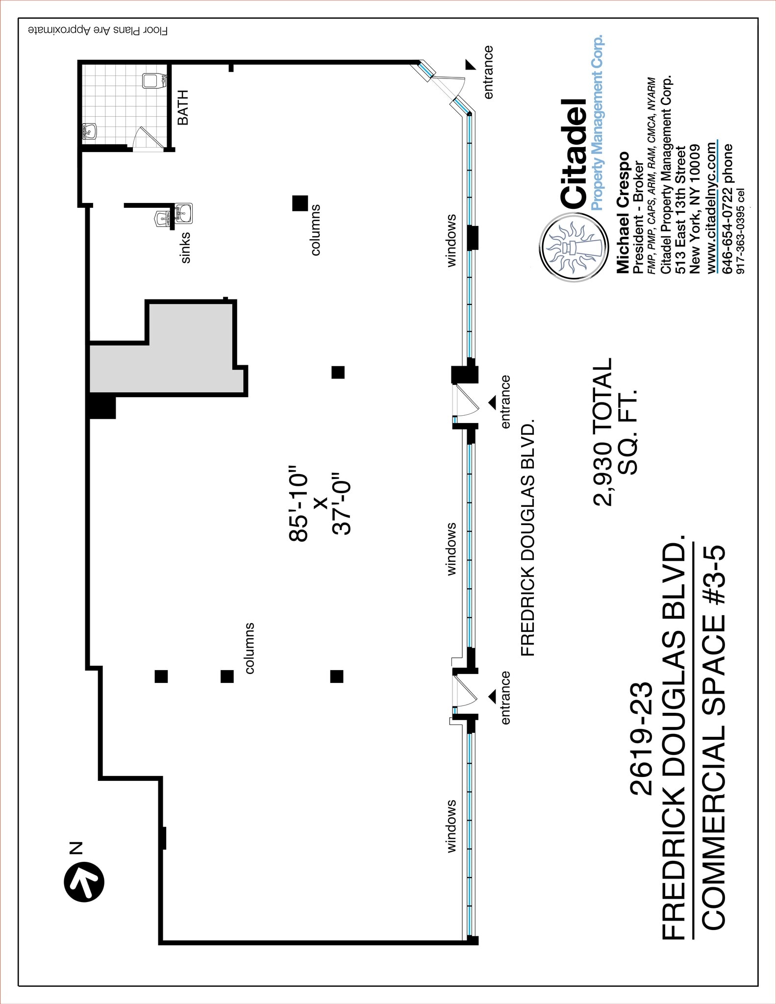 2619-2623 Frederick Douglass blvd, New York, NY for rent Site Plan- Image 1 of 1