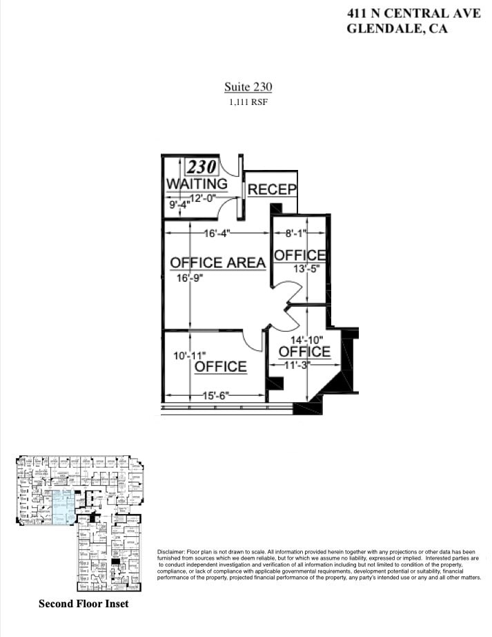 411 N Central Ave, Glendale, CA to rent Floor Plan- Image 1 of 1