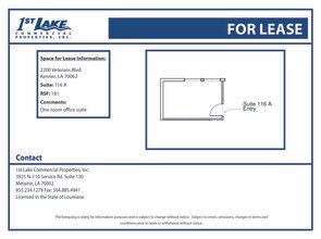 2200 Veterans Memorial Blvd, Kenner, LA for rent Floor Plan- Image 1 of 1