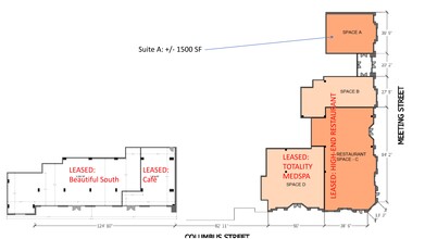 465 Meeting St, Charleston, SC for rent Site Plan- Image 1 of 3