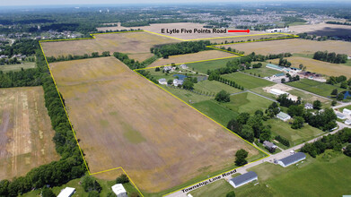 E Lytle-Five Points Road, Waynesville, OH - aerial  map view