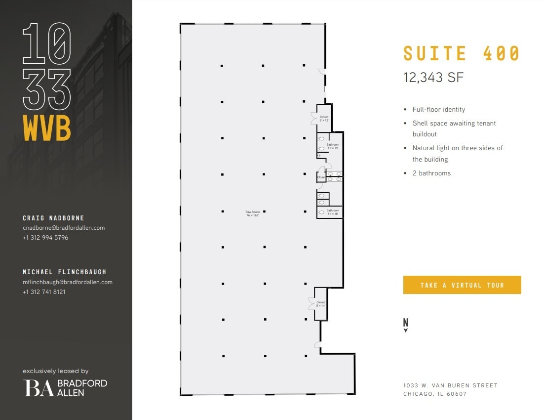 1033 W Van Buren St, Chicago, IL to rent Floor Plan- Image 1 of 9