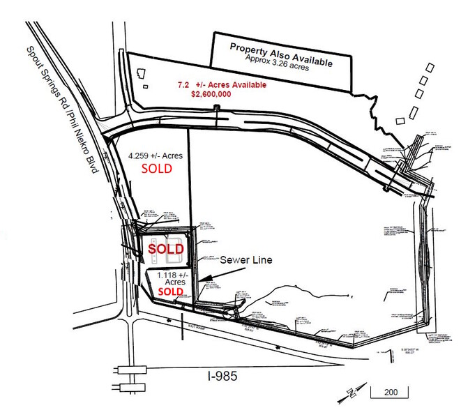 I-985 Exit 12, Flowery Branch, GA for sale - Site Plan - Image 2 of 3