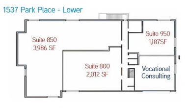 1525-1551 Park Pl, Ashwaubenon, WI for rent Floor Plan- Image 1 of 1