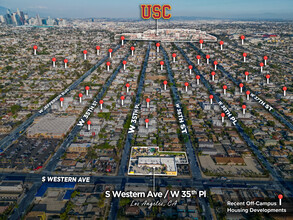 3550 S Western Ave, Los Angeles, CA - aerial  map view - Image1