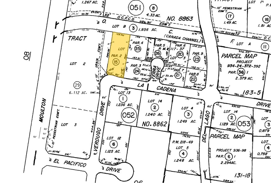 22951-22969 La Cadena Dr, Laguna Hills, CA for rent - Plat Map - Image 2 of 5