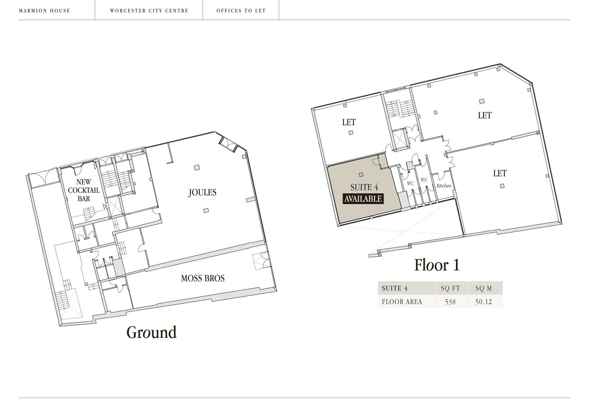 91-93 High St, Worcester to rent Site Plan- Image 1 of 4