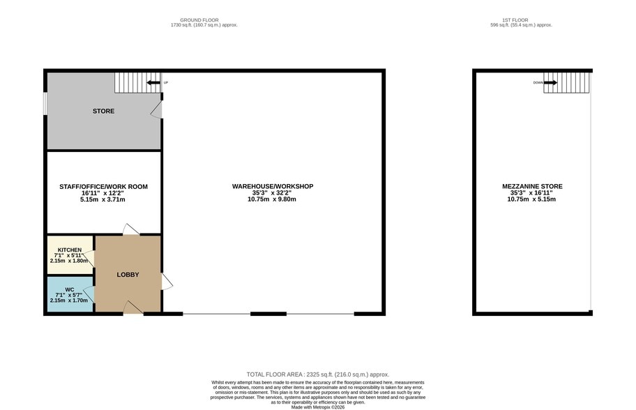 Units D & E Brookfield Industrial Estate, Tansley to rent - Floor Plan - Image 2 of 2