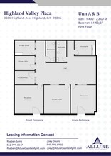 3505 Highland Ave, Highland, CA for rent Floor Plan- Image 1 of 6