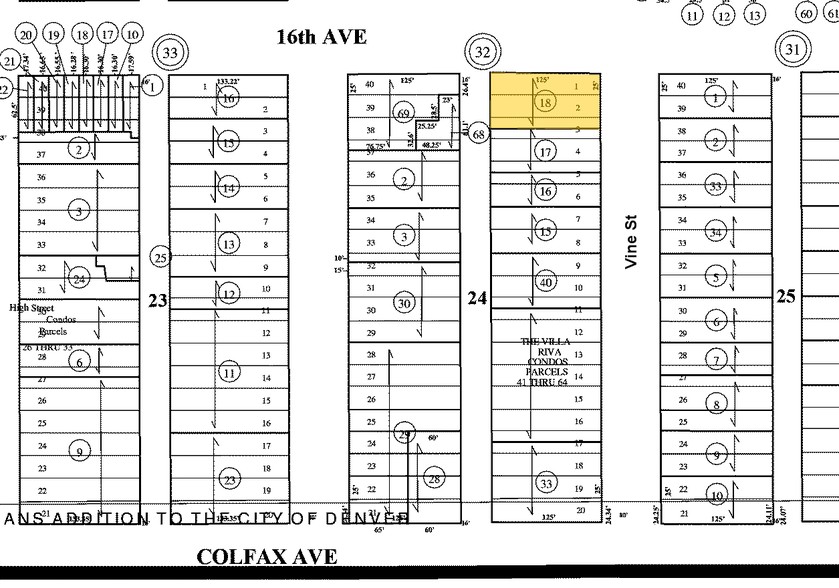 1575 Vine St, Denver, CO for sale - Plat Map - Image 1 of 1