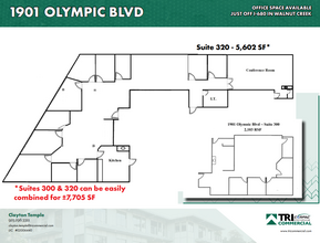 1901 Olympic Blvd, Walnut Creek, CA for rent Floor Plan- Image 1 of 1