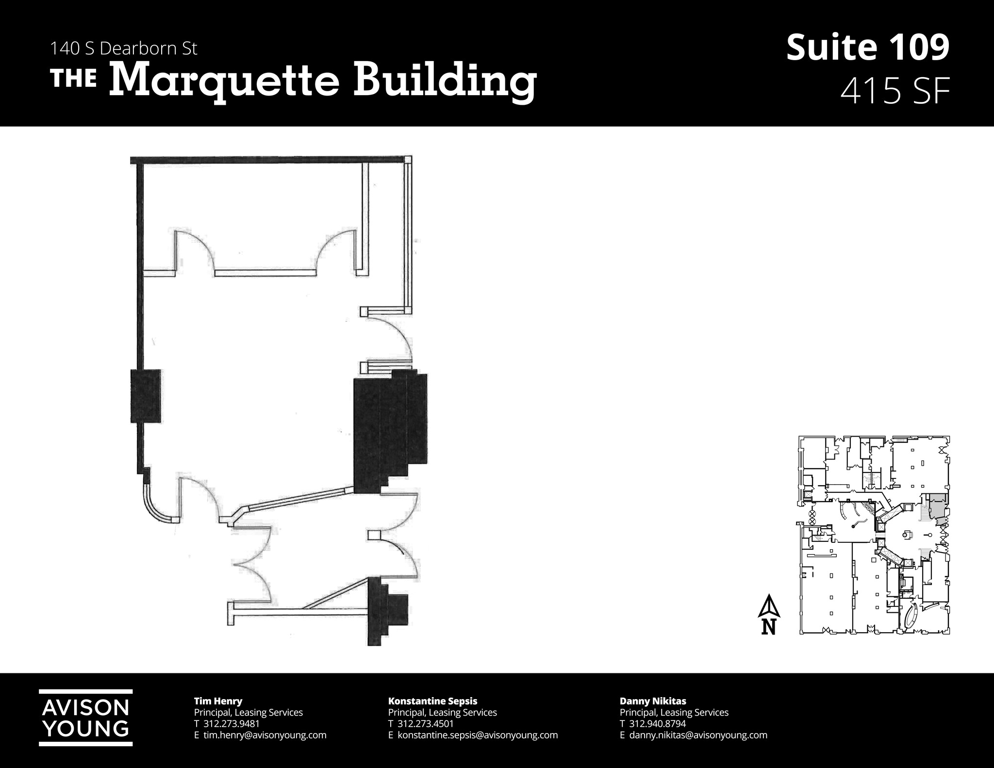 140 S Dearborn St, Chicago, IL for rent Site Plan- Image 1 of 2