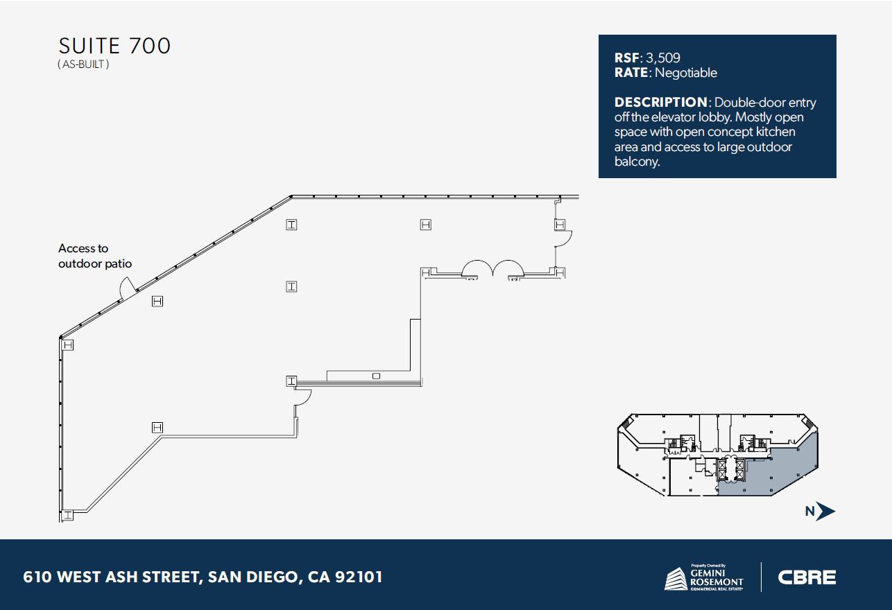 610 W Ash St, San Diego, CA to rent Floor Plan- Image 1 of 1