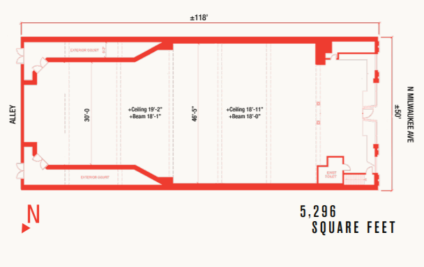 1539 N Milwaukee Ave, Chicago, IL for rent - Floor Plan - Image 3 of 3