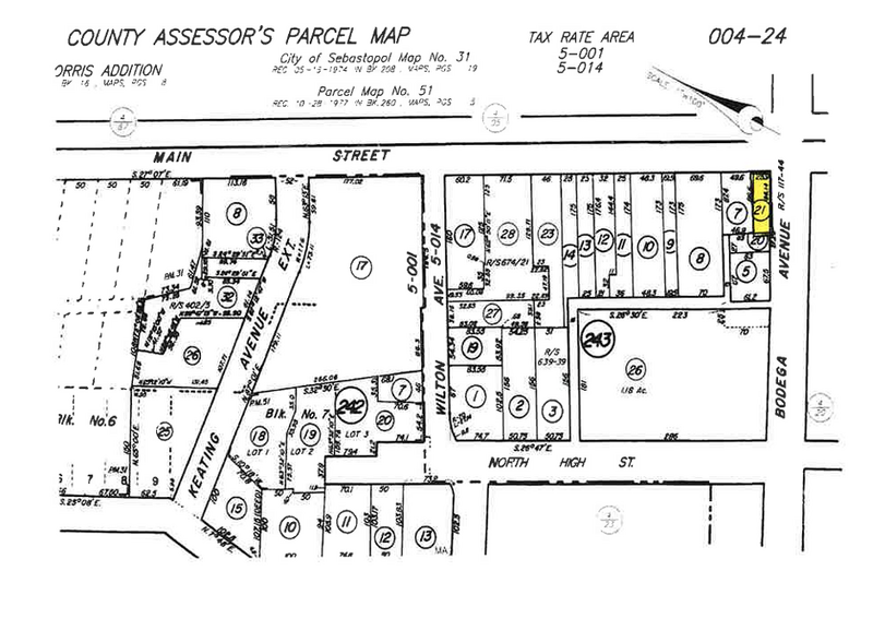 104 N Main St, Sebastopol, CA for sale - Plat Map - Image 3 of 3