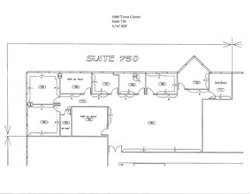 1000-4000 Town Center, Southfield, MI for rent Floor Plan- Image 2 of 2