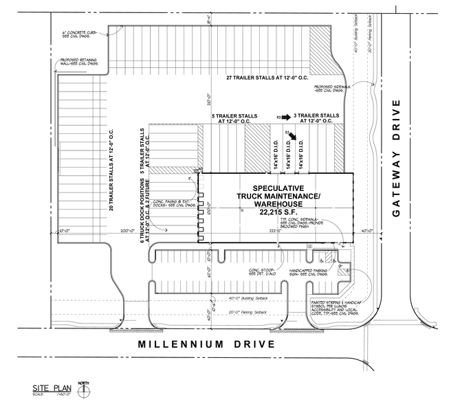 2450 Millennium Dr, Elgin, IL for rent - Site Plan - Image 2 of 2