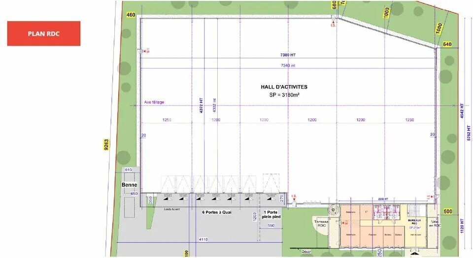 Office in Mions to rent Floor Plan- Image 1 of 4
