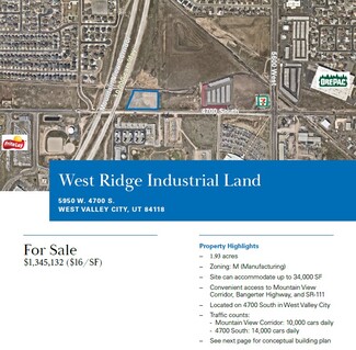 More details for 5950 4700, West Valley City, UT - Land for Sale