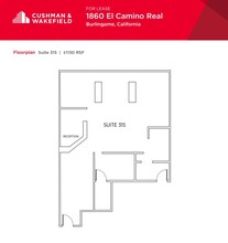 1860 El Camino Real, Burlingame, CA for rent Floor Plan- Image 1 of 1