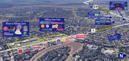 3300-3400 State Highway 6, Sugar Land, TX - AERIAL  map view