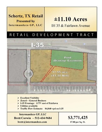 More details for I-35 and Fairlawn Avenue, Schertz, TX - Land for Sale