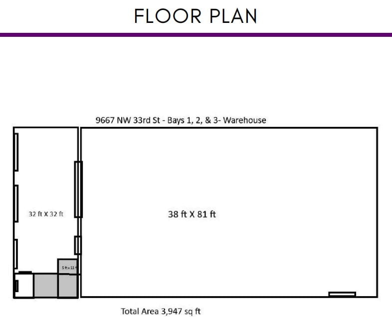 9601-9667 NW 33rd St, Miami, FL to rent Floor Plan- Image 1 of 1