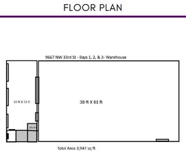 9601-9667 NW 33rd St, Miami, FL to rent Floor Plan- Image 1 of 1