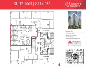 811 Wilshire Blvd, Los Angeles, CA for rent Floor Plan- Image 2 of 2