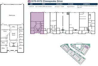 9103-9117 Chesapeake Dr, San Diego, CA for rent Floor Plan- Image 1 of 1