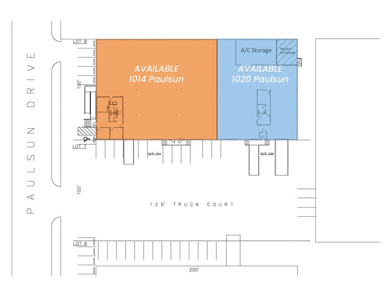 1014-1020 Paulsun St, San Antonio, TX for rent - Site Plan - Image 2 of 4