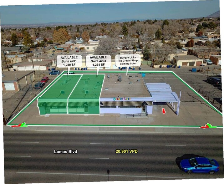 4201-4207 Lomas Blvd NE, Albuquerque, NM to rent - Building Photo - Image 2 of 9