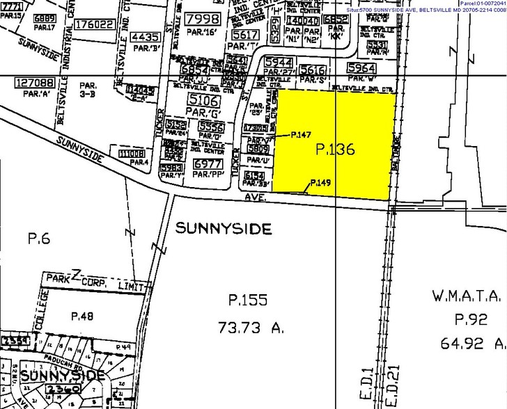 5700 Sunnyside Ave, Beltsville, MD for rent - Plat Map - Image 2 of 12