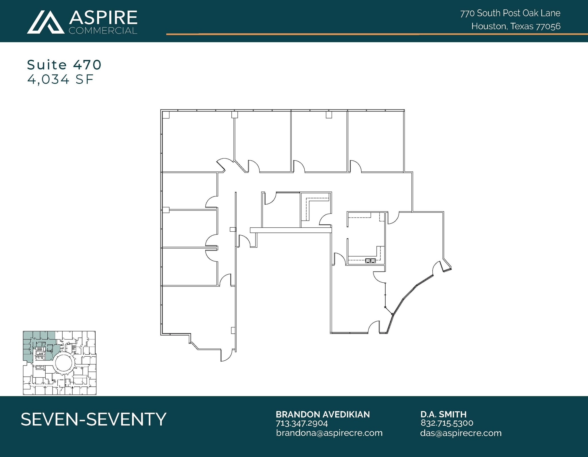770 S Post Oak Ln, Houston, TX to rent Floor Plan- Image 1 of 4