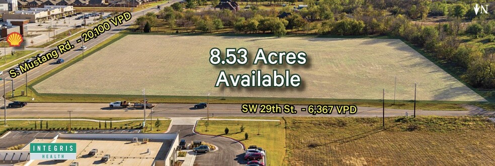 SW Corner of SW 29th St & S Mustang Rd, Yukon, OK for rent - Aerial - Image 2 of 3