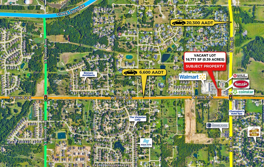 11030 S Elm St, Jenks 74037 Development Site Outparcel to Walmart