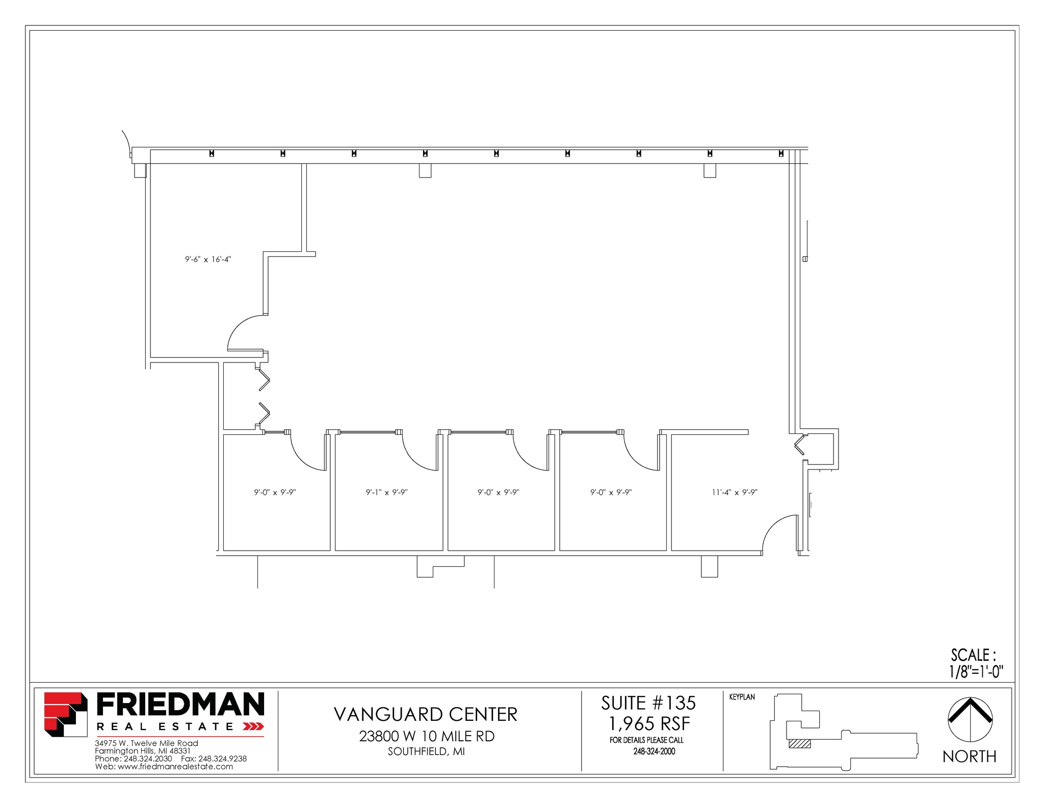 23800 W 10 Mile Rd, Southfield, MI to rent Floor Plan- Image 1 of 2