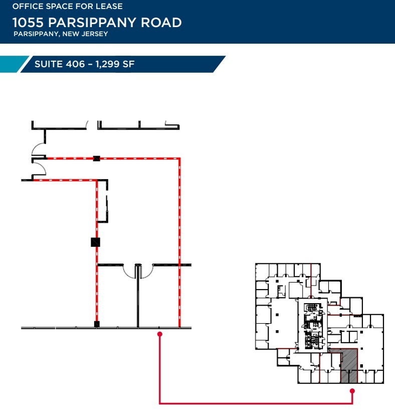 1055 Parsippany Blvd, Parsippany, NJ for rent Floor Plan- Image 1 of 3