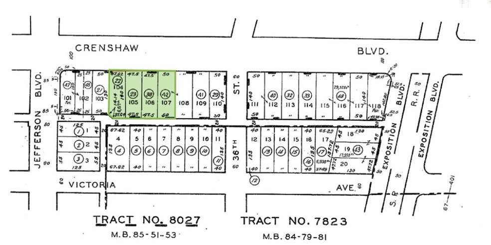 3417 Crenshaw Blvd, Los Angeles, CA for rent - Plat Map - Image 3 of 9